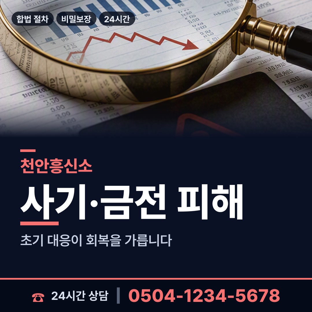 천안 원성2동 계약사기조사 상담 안내
